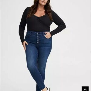 Torrid Dark Blue Skinny Jeans